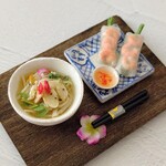 【sale】ベトナム料理ミニチュアセット　フォー＆生春巻き