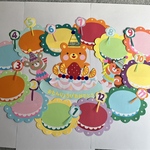 誕生表　新年度　4月　壁面　マカロン