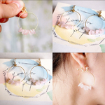 【thankyou☺︎200❤︎】天然石のフープイヤリング(ピアス) ローズクォーツ 