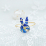 miniうさぎリング💍ラピスラズリ💙ゴールド・シルバーMIX