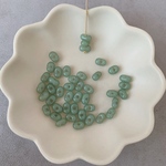 50pcs ファルファーレ ビーズ バタフライ オールドグリーン チェコビーズ