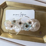アネモネくすみブルーのヘアクリップ（受注販売）