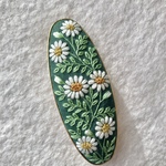 リネンと刺繍の野の花バレッタ4