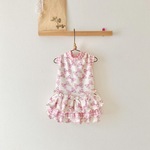 淡ラメリボンのワンピ　(ピンク)　犬服(送料込み価格)
