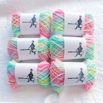    [ネオンneonカラー] 20/4 刺し子糸 手染め刺し子糸 段染め糸 手毬 ダーニング刺繍 刺繍糸 ネオンカラー 編み物 1165