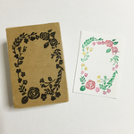 お花畑のリースはんこ