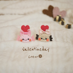  【受注制作】Valentine ウーパールーパー帽子🤎🩷