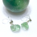 Green emit. 〜天然石グリーンフローライトイヤリング〜
