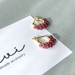 garnet wrap フープピアス/イヤリング