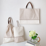 new! 　シンプルチェックの入園・入学セット（brown）