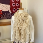 「tink様オーダー」モヘアのダブルフリルのロングマフラー