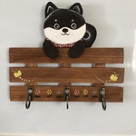 黒柴のマグネット式キーフック　
