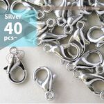 [40個]～10㍉カニカン×シルバー：[ミニサイズ ] クールゴールド  金具 引き輪 ストラップ ネックレス ブレスレット アクセサリーパーツ 数量選択＆カラーMIXでお得｟送料無料｠