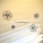 【受注制作】お花のウォールアート　Sサイズ　ワイヤーアート　ワイヤークラフト 