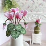 【販売予定】ブローチ～シクラメン(チェリーピンク)〜