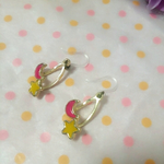 星と月のさくらんぼ(ฅ´ω`ฅ)ピアス
