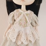 1/6ドール・春の刺繍ワンピース