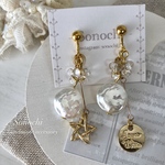 【 pierce / earring 】コインパール と お星さま  𓂂◌