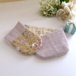 Liberty*大人乙女の首元に優しいあったかさを*8重ガーゼプチマフラーorネックウォーマー＊リバティフラワー*温活*くすみラベンダー*シナモン*優しいカラー*