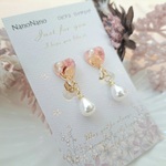  ハートピンク レジン ♡イヤリング ♡