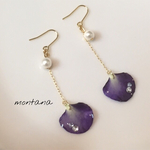 ビオラ花びら ピアス/イヤリング