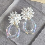 つぶつぶパール オーロラ ピアス イヤリング フォーマル　結婚式