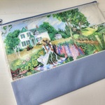 【受注制作】A4サイズ対応 たっぷり収納 文房具 ファイル ケース ジッパー チャック ビニール メッシュ クリア 袋 オフィス 学校