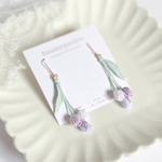 春風に揺れるチューリップ 〔purple〕ブーケ イヤリング/ピアス