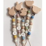 小花柄×dusty color♡  トイホルダー　おしゃぶりホルダー　出産祝い