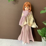 ⭐︎ ⭐︎サテンプリーツロングスカート　ピンク　リカちゃん服　リカちゃんアウトフィット