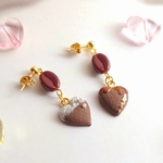 ハートチョコ　ピアス/イヤリング