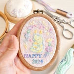2024年干支飾り 辰年刺繍フープ