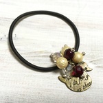 【一点もの】あひるチャームのヘアゴム（レッド）