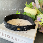 NEW🖤厚み選べる3タイプ❣️リントンツイード　カチューシャ　ブラック　ホワイトドット　ギフトにも　大人カチューシャ　大人可愛いリボン