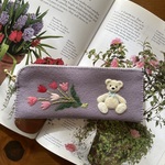 🌷テディベアとチューリップのペンケース🧸