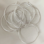 10pcs 真鍮 hoop ピアスパーツ  シルバー