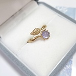 紫陽花色タンザナイトのリーフリング