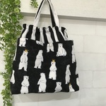 【サイズ大】バッグインバッグ * しろくまストライプ ポーチ