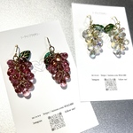 🩷(単色・オーロラ加工)グレープピアス🍇