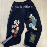 ミナペルホネン パッチワーク デニムパンツ