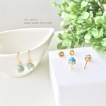 《セット》ターコイズ×ゴールドピアス