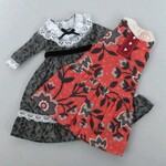 🉐シックなLIBERTYワンピセット　ブライス　リカちゃん　アウトフィット