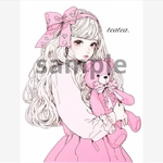 612. teatea.オリジナル 人物ステッカー