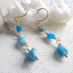 ⭐️️再販⭐️️ 地中海ピアス　Roman Glass Seaside earrings