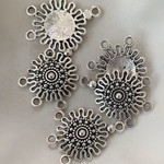 8pcs sunflower chandelier parts antique silver charm
