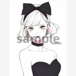 662. teatea.オリジナル 人物ステッカー