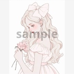 694. teatea.オリジナル 人物ステッカー