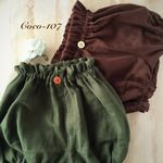 ダブルガーゼのシンプルかぼちゃパンツsize80-90