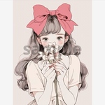 696. teatea.オリジナル 人物ステッカー