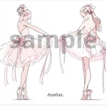 703. teatea.オリジナル 人物ステッカー